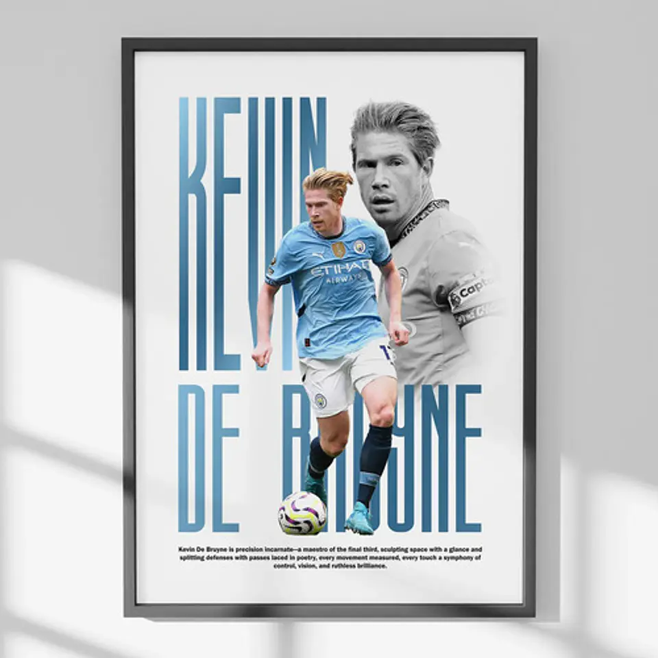 Cuadro De Kevin De Bruyne Futbol + Marco 1