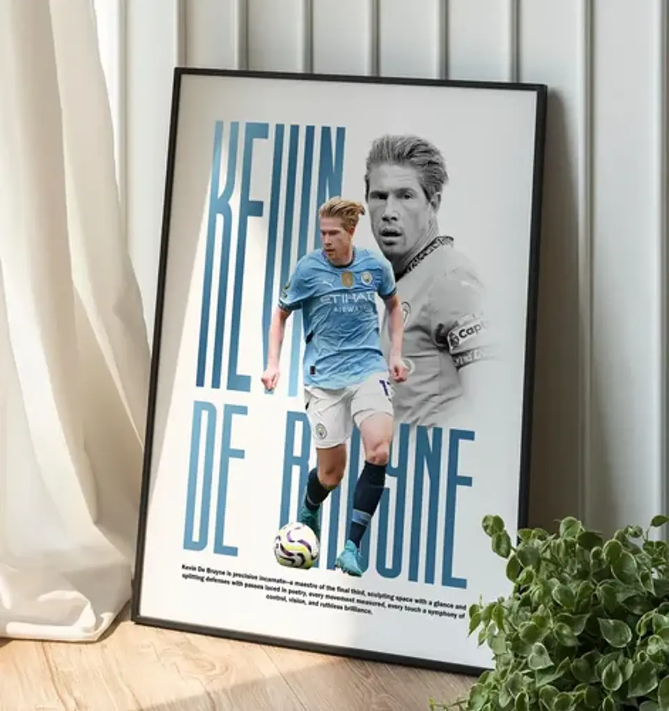 Cuadro De Kevin De Bruyne Futbol + Marco 2
