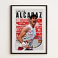 12 Cuadros De Tenista Carlos Alcaraz Tenis + Marco Negro - Miniatura 1