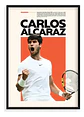 12 Cuadros De Tenista Carlos Alcaraz Tenis + Marco Negro - Miniatura 7