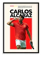 12 Cuadros De Tenista Carlos Alcaraz Tenis + Marco Negro - Miniatura 8