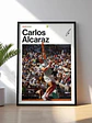 12 Cuadros De Tenista Carlos Alcaraz Tenis + Marco Negro - Miniatura 9