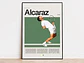12 Cuadros De Tenista Carlos Alcaraz Tenis + Marco Negro - Miniatura 13