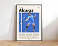 12 Cuadros De Tenista Carlos Alcaraz Tenis + Marco Negro - Miniatura 15