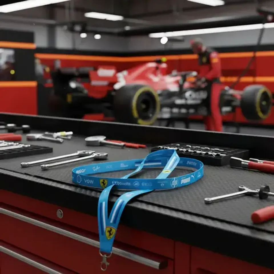Lanyard Collar Lanyard Scuderia Ferrari Celeste Llaves F1 1