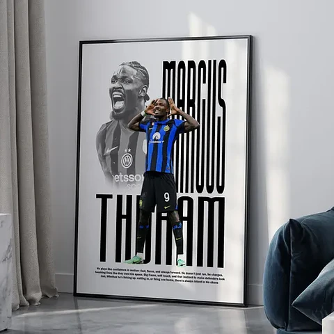 Cuadro De Marcus Thuram Futbol + Marco
