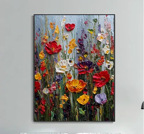 Cuadro Silvestre Jardín Colorido | Estilo Óleo Decoración