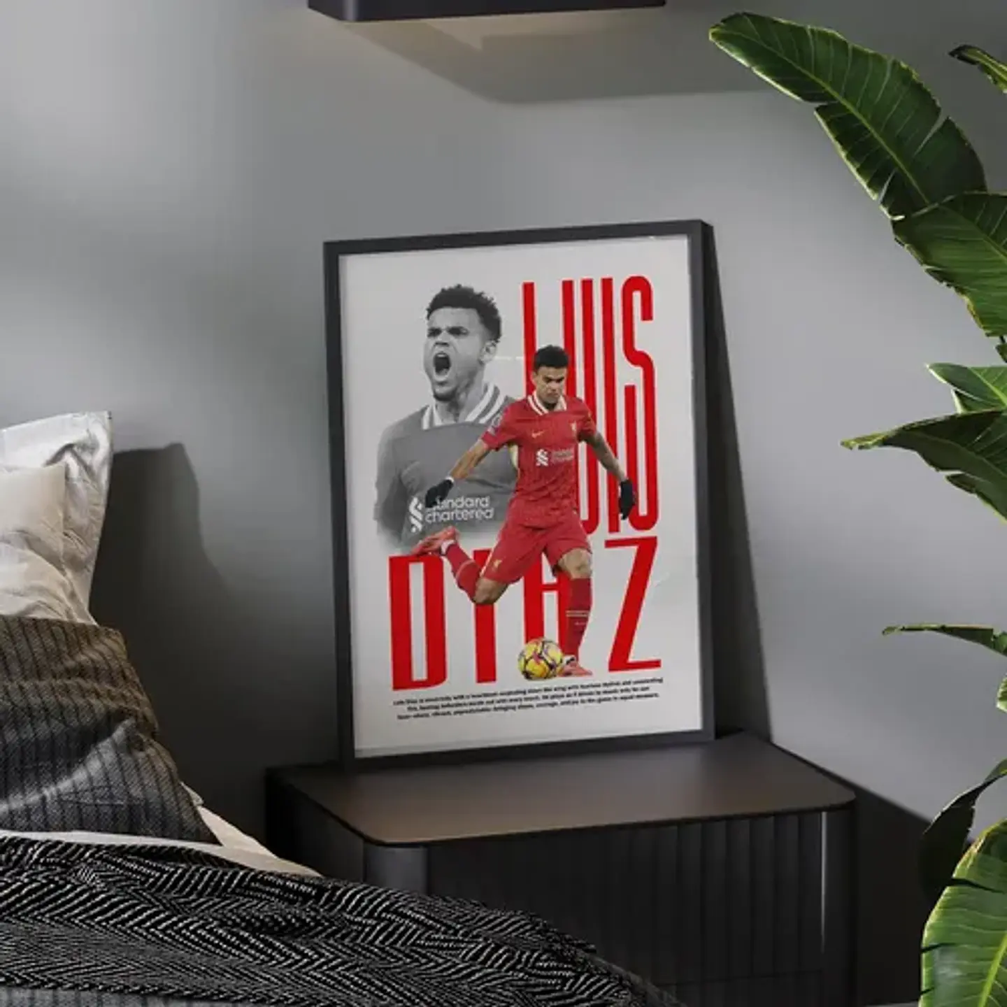 Cuadro De Luis Díaz Del Liverpool Fc Futbol + Marco 2