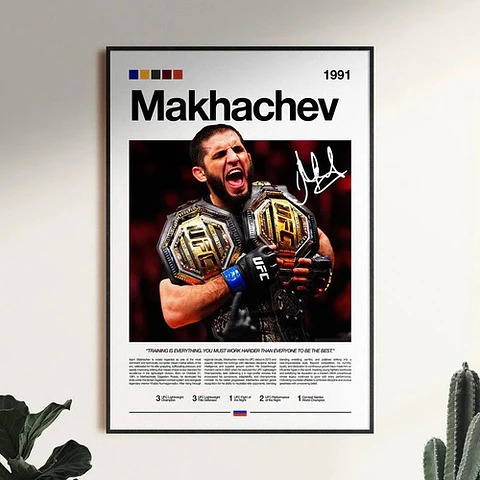 Cuadro Ufc Islam Makhachev Mma + Marco
