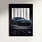 Cuadro Auto Toyota Gr Supra Black + Marco Negro - Miniatura 2
