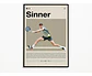 7 Cuadros De Tenista Jannick Sinner Tenis + Marco Negro - Miniatura 4
