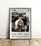 7 Cuadros De Tenista Jannick Sinner Tenis + Marco Negro - Miniatura 5