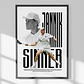 7 Cuadros De Tenista Jannick Sinner Tenis + Marco Negro - Miniatura 7