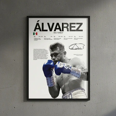 Cuadro Boxeo Canelo Álvarez Boxeador + Marco