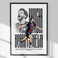 Cuadro De Kvicha Kvaratskhelia Del Psg Futbol + Marco - Miniatura 1
