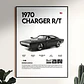 Cuadro Auto Dodge Charger R/t De 1970 + Marco - Miniatura 1