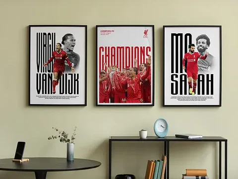 Cuadros De Liverpool Fc: Salah, Van Dijk Y Champions