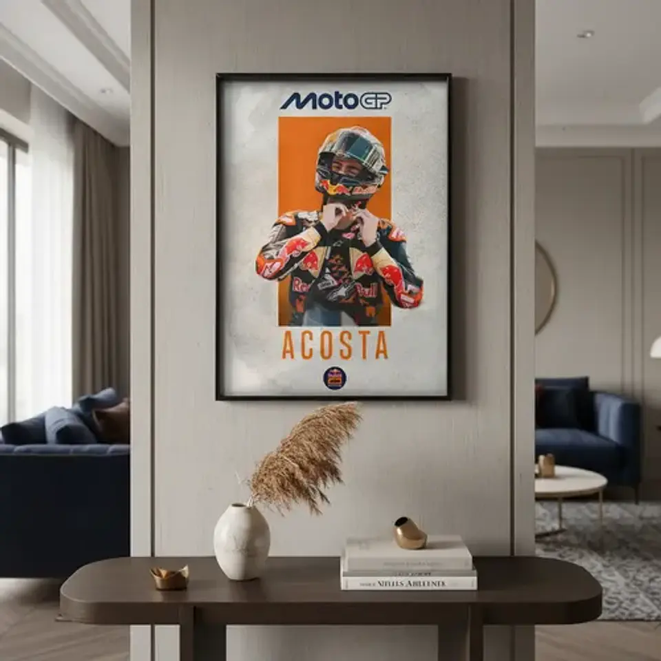 3 Cuadros De Pedro Acosta Moto Gp  + Marco 3