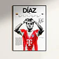 Cuadro Luis Díaz Colombiano Futbol + Marco - Miniatura 2