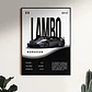Cuadro Auto Lamborghini Huracán Black Edicion + Marco Negro - Miniatura 1
