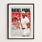 10 Cuadros De Tenista Rafael Nadal Tenis + Marco Negro - Miniatura 1