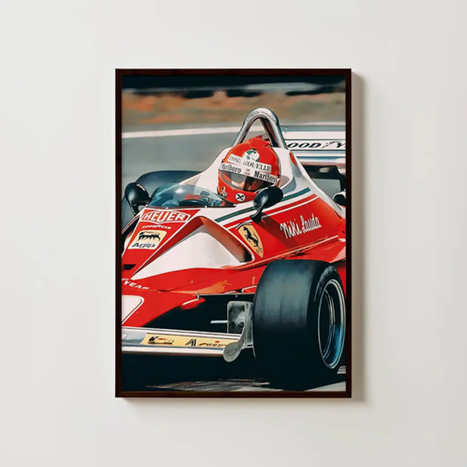 Cuadros Niki Lauda Scuderia Ferrari Formula 1 Vintage De F1 3