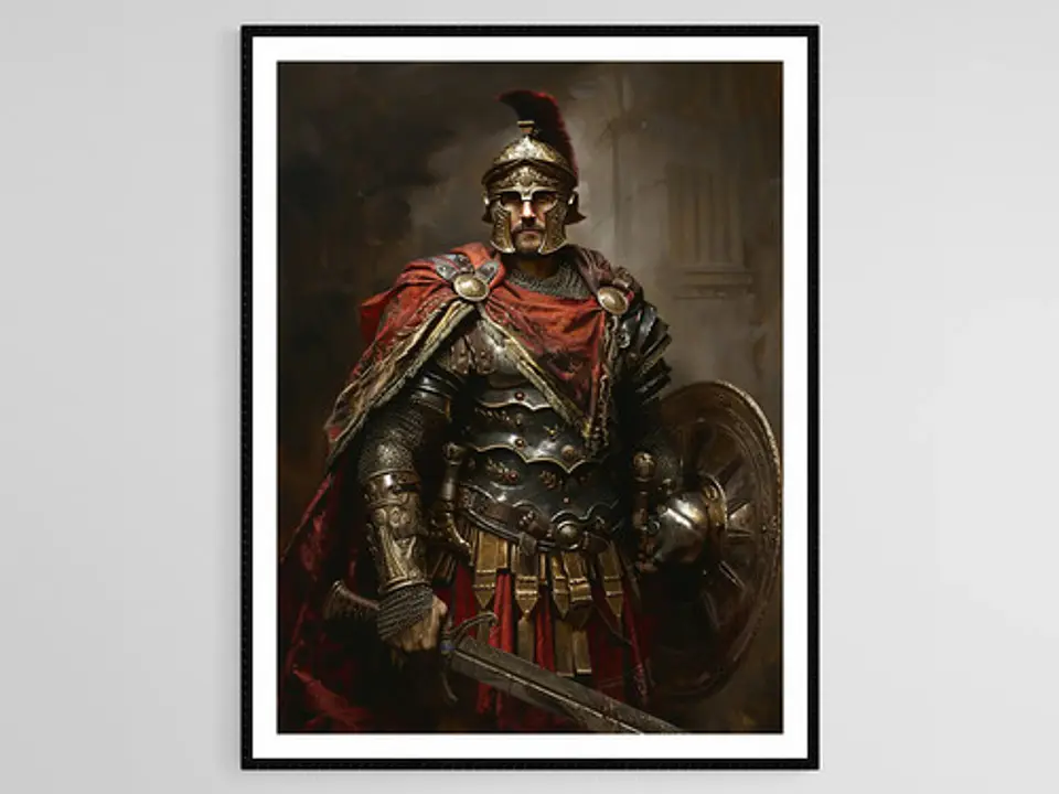 6 Cuadros Soldados Romanos Estilo Decoración Realista 1