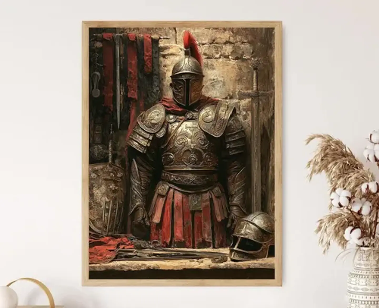 6 Cuadros Soldados Romanos Estilo Decoración Realista 3