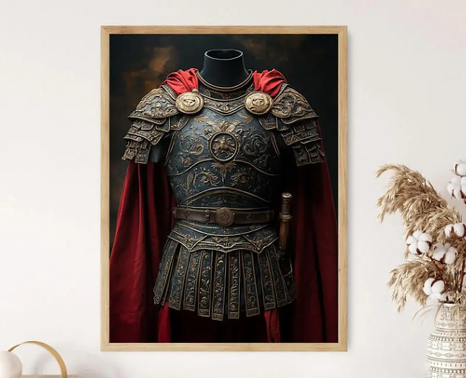 6 Cuadros Soldados Romanos Estilo Decoración Realista 4