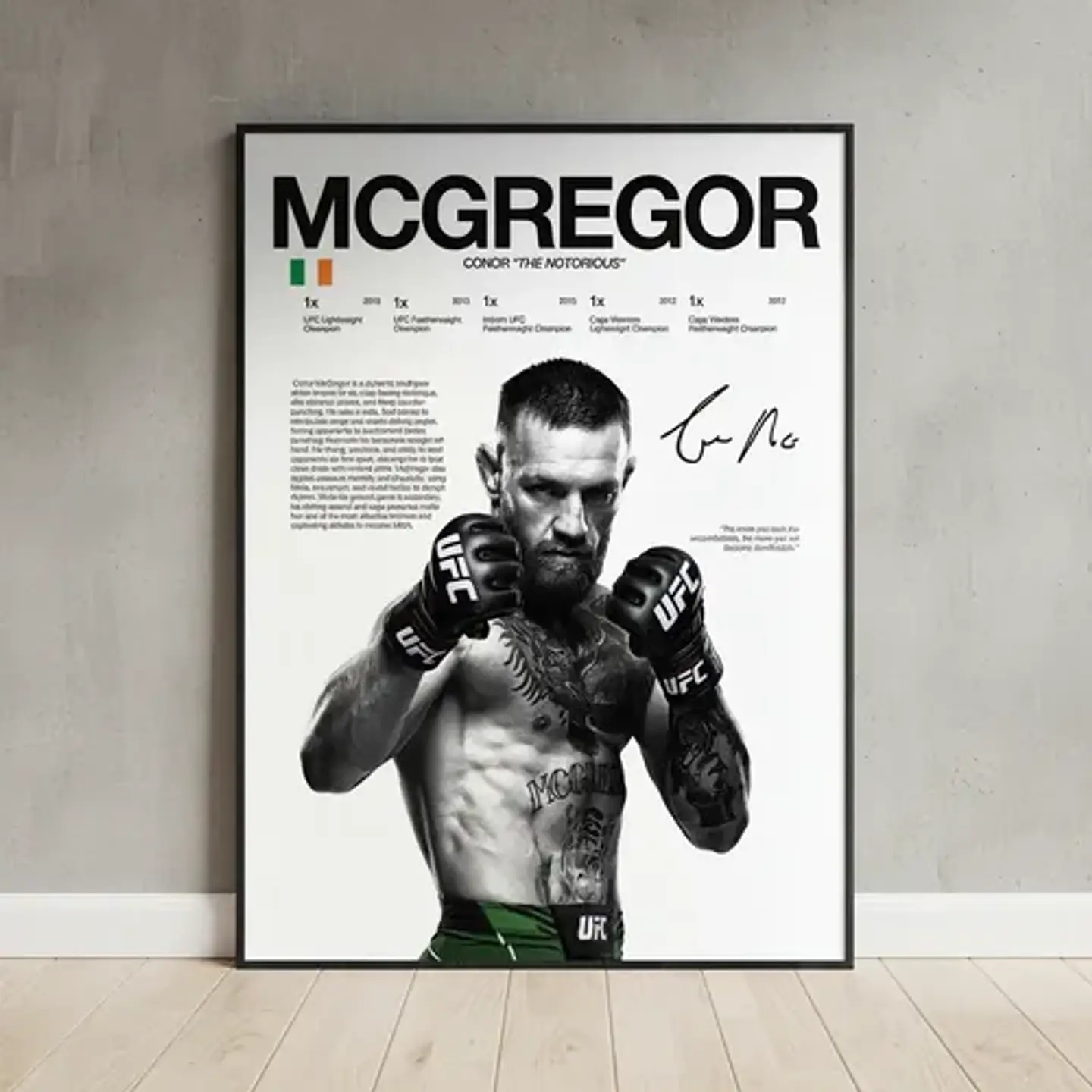 Cuadro Peleador Conor Mcgregor Ufc  Mma+ Marco 1