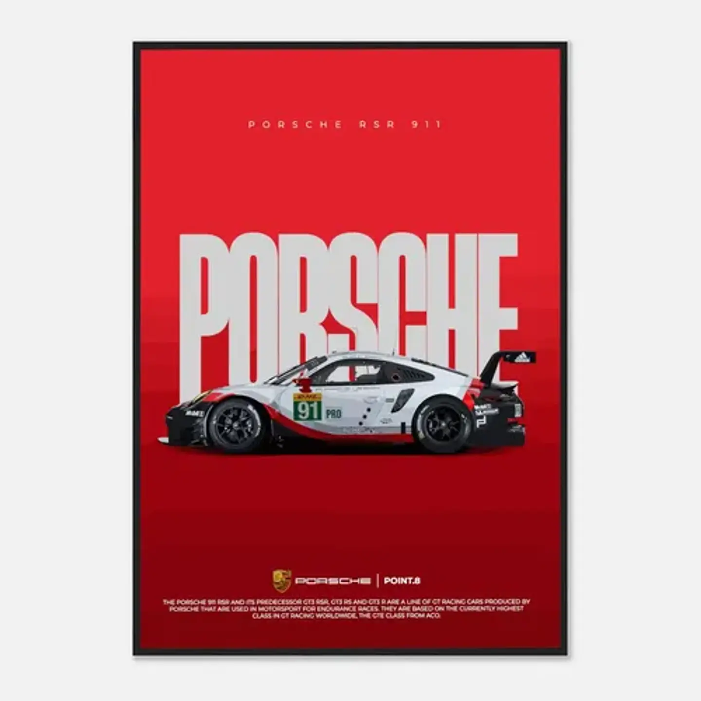 Cuadro Auto Porsche 911 Rsr  + Marco 1