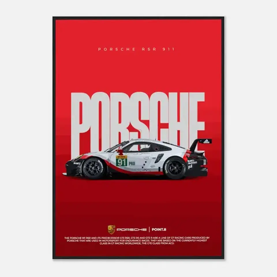 Cuadro Auto Porsche 911 Rsr  + Marco 1