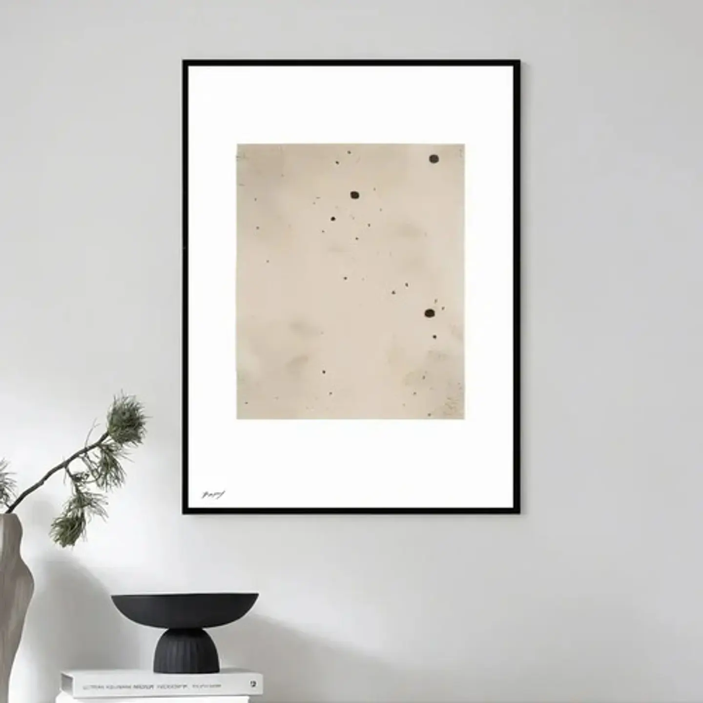 20 Cuadros Abstracto Minimalista Ii Decoración + Marco Negro 7