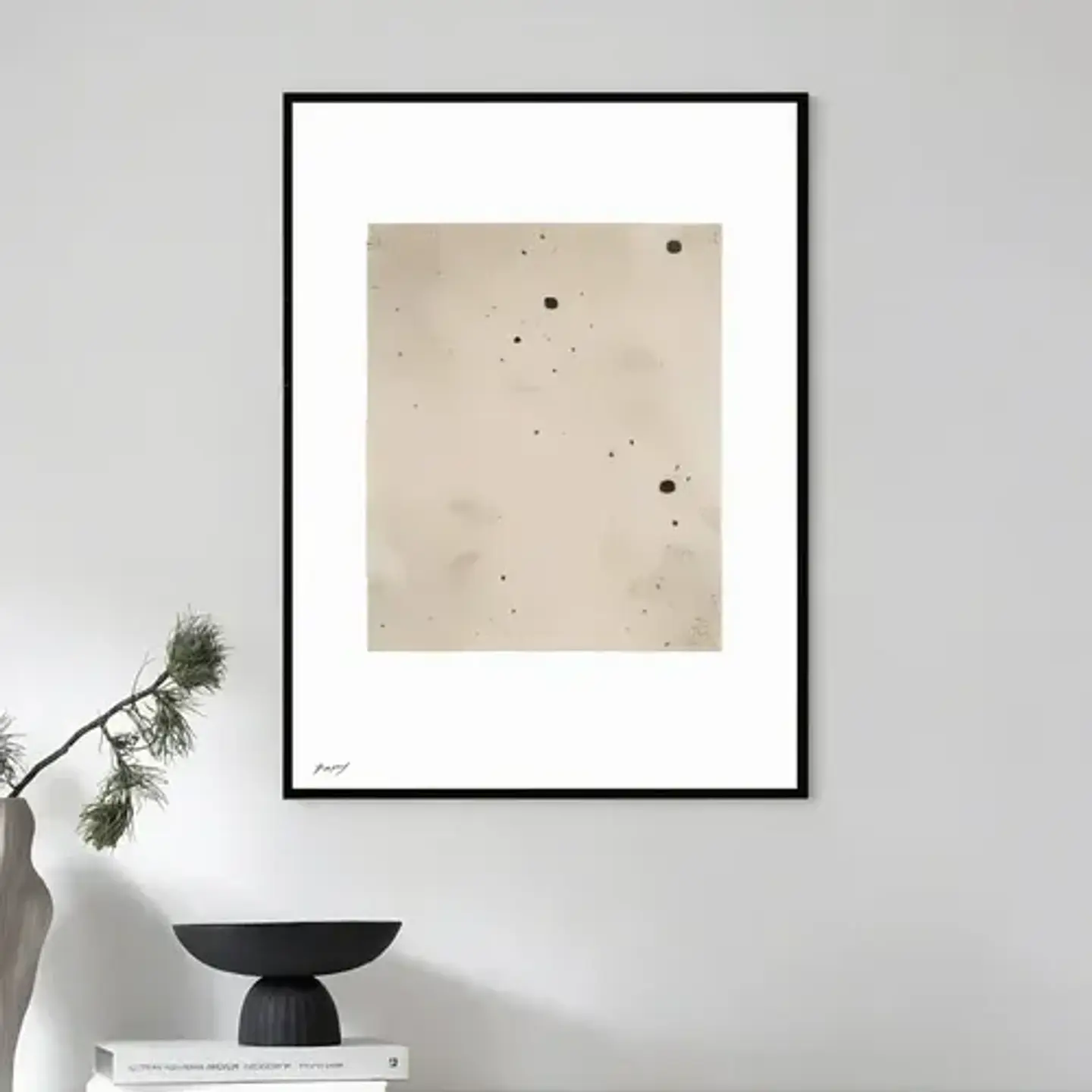 20 Cuadros Abstracto Minimalista Ii Decoración + Marco Negro 13