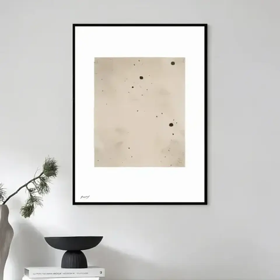 20 Cuadros Abstracto Minimalista Ii Decoración + Marco Negro 13