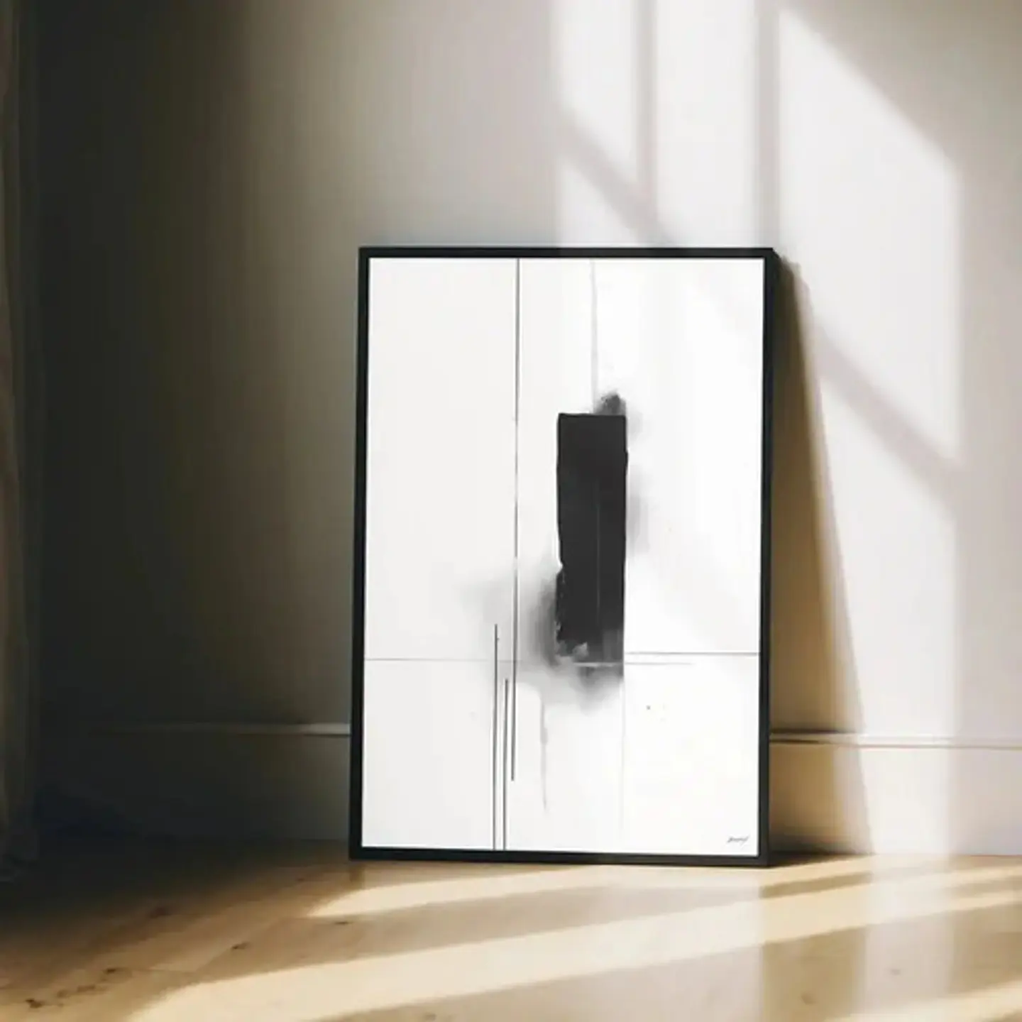20 Cuadros Abstracto Minimalista Ii Decoración + Marco Negro 17