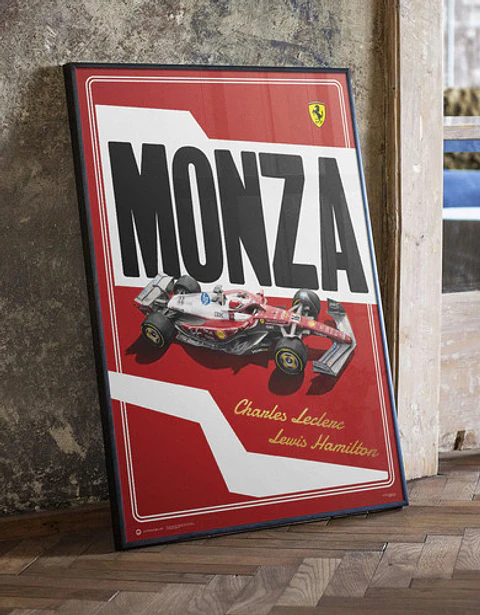 Cuadro Decoración Especial Ferrari F1 Sf-25 Monza + Marco