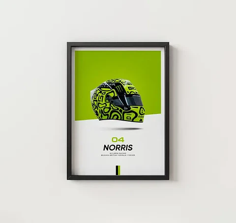 Casco De Lando Norris  Edición Especial + Marco