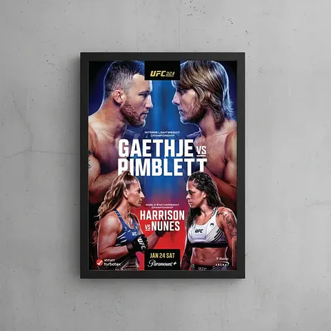 6 Cuadros De Paddy Pimblett Ufc Peleador Mma + Marco