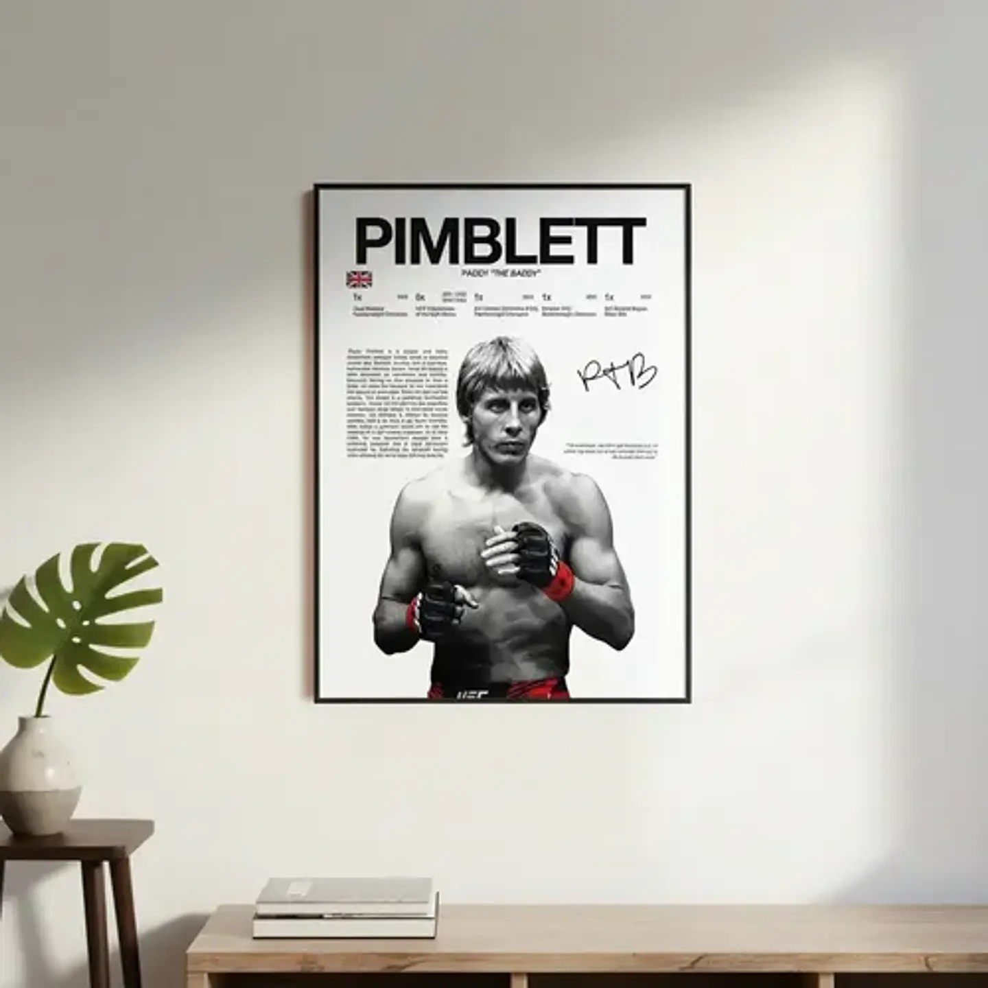6 Cuadros De Paddy Pimblett Ufc Peleador Mma + Marco 5