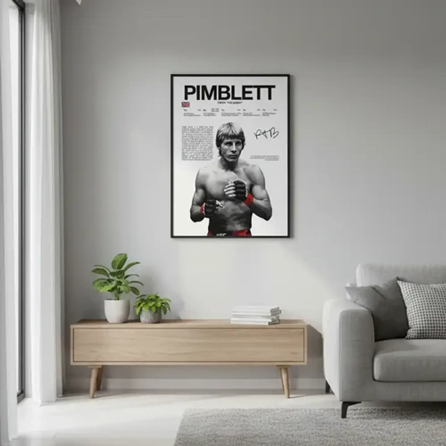 6 Cuadros De Paddy Pimblett Ufc Peleador Mma + Marco 6