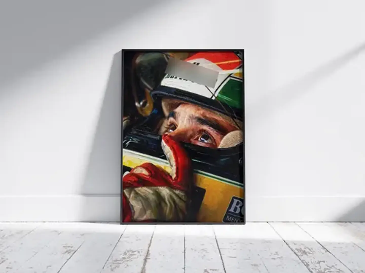 Cuadro Retrato De Ayrton Senna F1 2026 + Marco 1