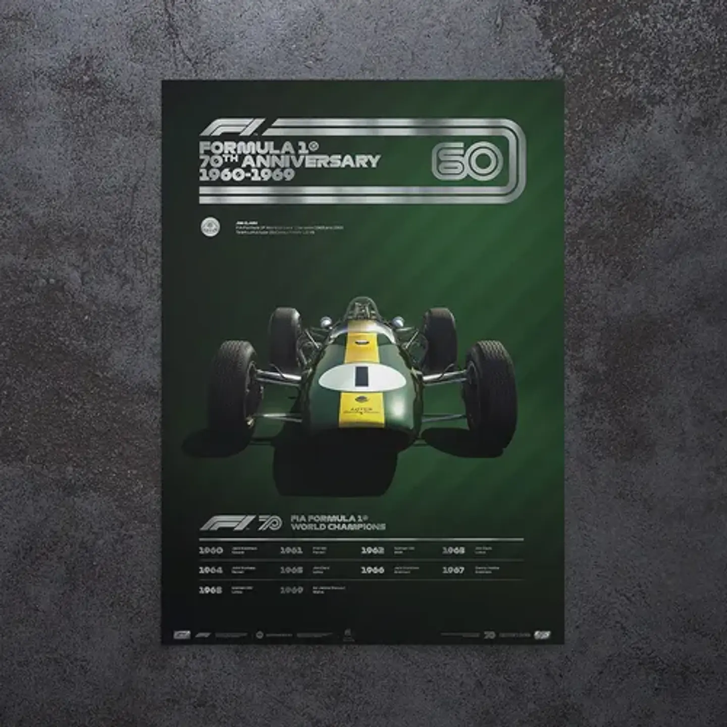 Cuadro F1 Team Lotus 1960s Formula 1 1