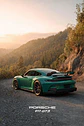 Cuadro Auto Porsche 911 992 Gt3 Verde + Marco - Miniatura 3