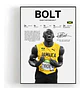 Cuadro De Usain Bolt  Atletismo Y Velocidad + Marco - Miniatura 2