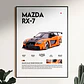 Cuadro Auto Mazda Rx-7 De Han + Marco - Miniatura 1