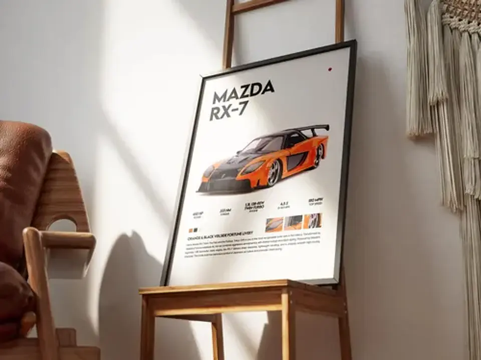 Cuadro Auto Mazda Rx-7 De Han + Marco 2