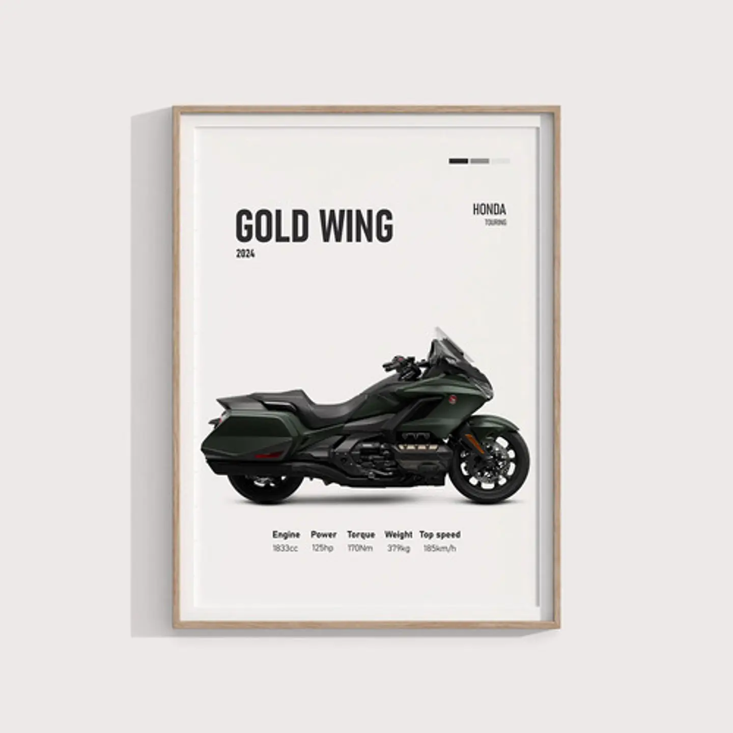 Cuadro Moto Honda Gold Wing Deportivo + Marco 1