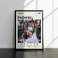 12 Cuadros De Tenista Roger Federer Tenis + Marco Negro - Miniatura 8