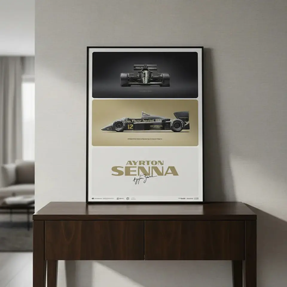 Cuadro Ayrton Senna | 1985 La Primera Victoria En Estoril F1 1